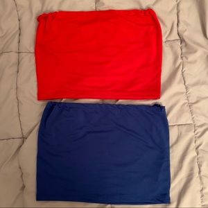 Red & Blue Tube Tops